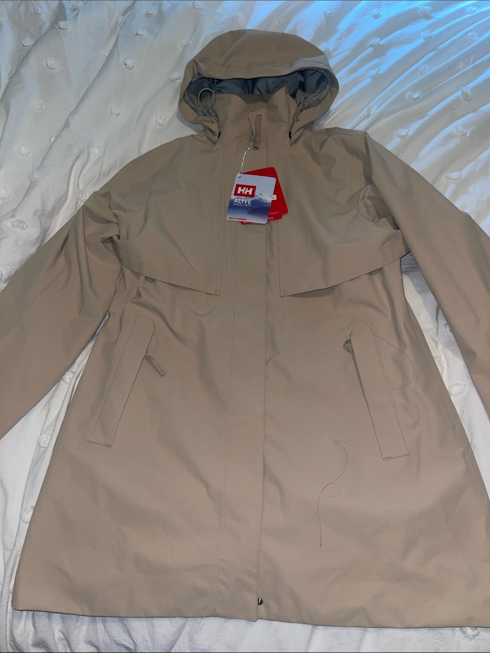 Helly Hansen Beige Hooded Trench Coat